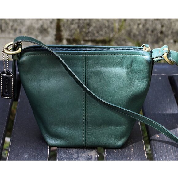 Coach Vintage - MacDougal Zip Crossbody 4130 in Bottle Green, USA pre-1994